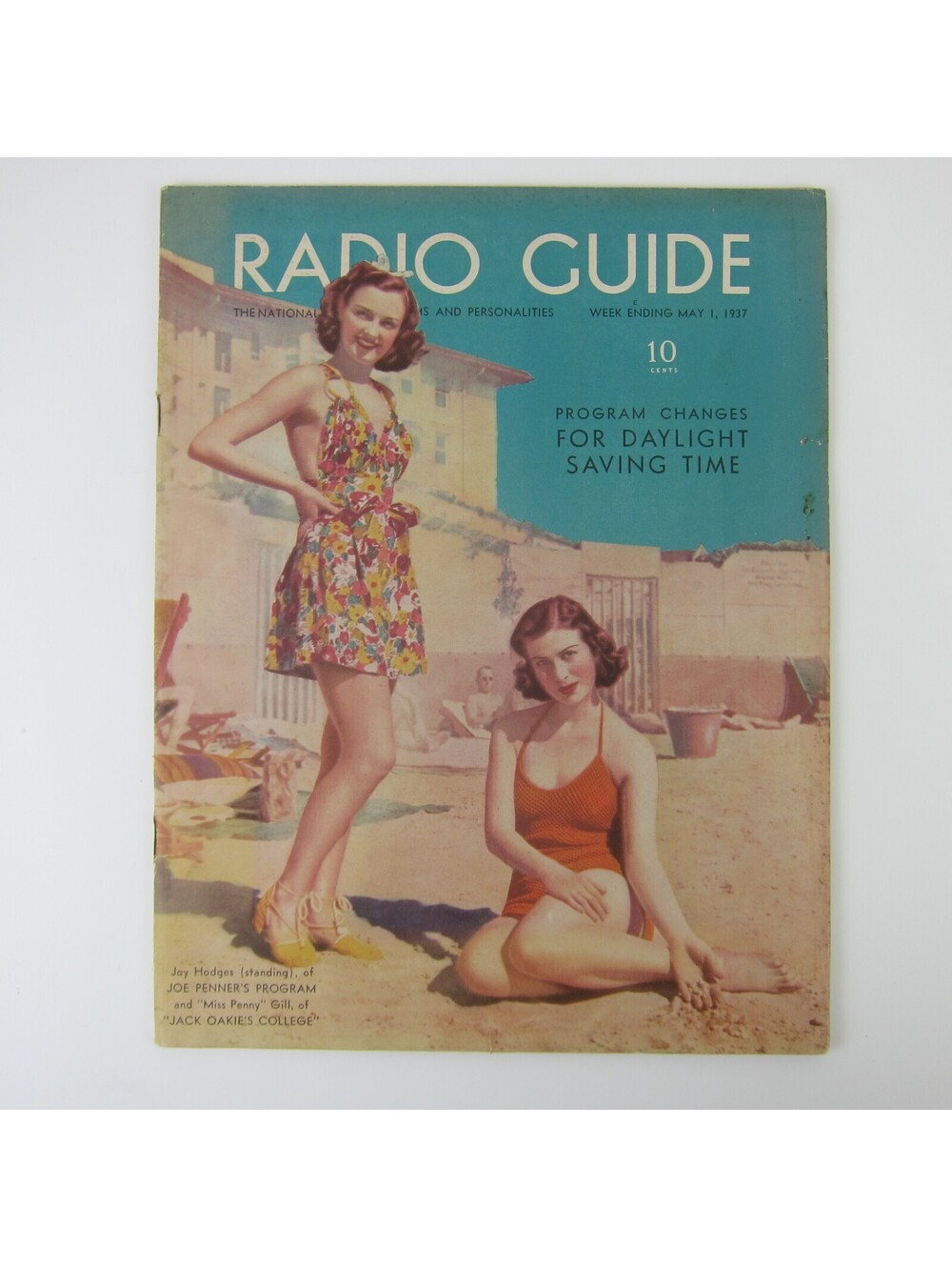 Radio Guide Magazine Joy Hodges & Penny Gill Cover May 1  1937 Vintage RARE